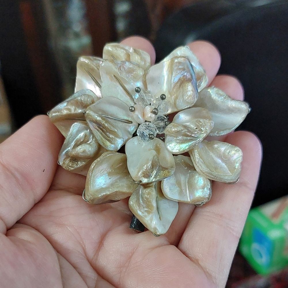 Mother Of Pearl Jewelry Findings Craft Art Flower